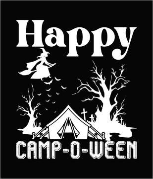 Happy camp-o-ween printable cut file.