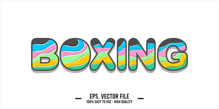 BOXING word art typography illustration vector