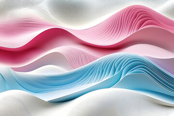 Poster - colorful layered abstract forms that are gracefully curving
