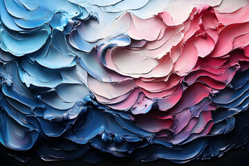Poster - a detailed painting depicting colorful abstract textured brushstrokes and swirls