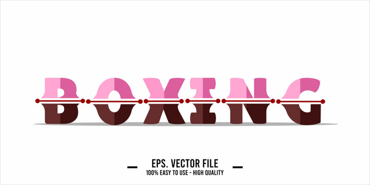 BOXING word art typography illustration vector