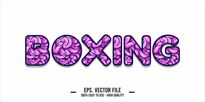 BOXING word art typography illustration vector