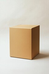 Aufkleber - Closed cardboard box standing on white background