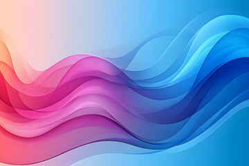 Poster - Abstract depiction of colorful and flowing waves within a design