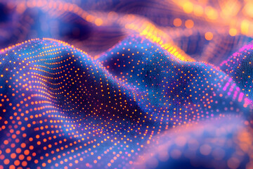 Poster - A beautiful abstract image of illuminated dots and gradients