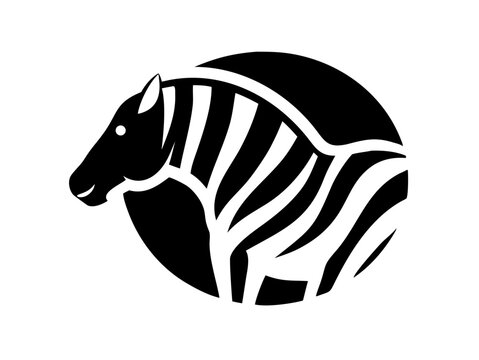 zebra balck logo desigen
