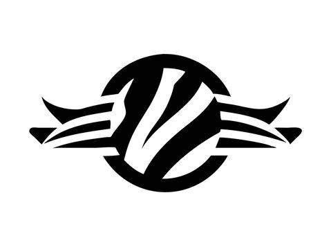 zebra balck logo desigen