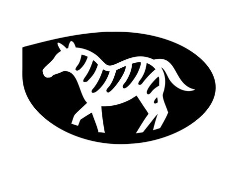 zebra balck logo desigen