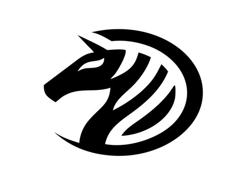 zebra balck logo desigen
