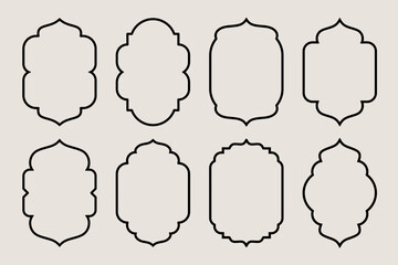 Aufkleber - A set of simple vintage style frames