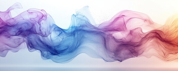 Wall Mural - colorful swirling patterns resembling abstract waves on a white background