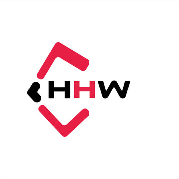 HHW creative minimalist letter logo. HHW unique vector initials alphabet letter logo design