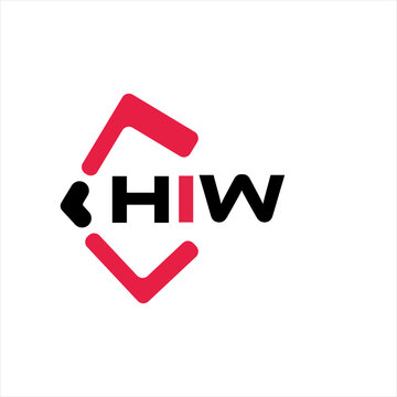 HIW creative minimalist letter logo. HIW unique vector initials alphabet letter logo design