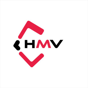 HMV creative minimalist letter logo. HMV unique vector initials alphabet letter logo design