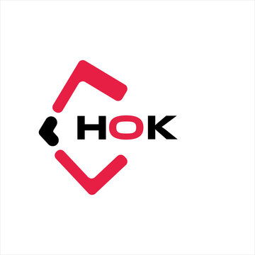 HOK creative minimalist letter logo. HOK unique vector initials alphabet letter logo design