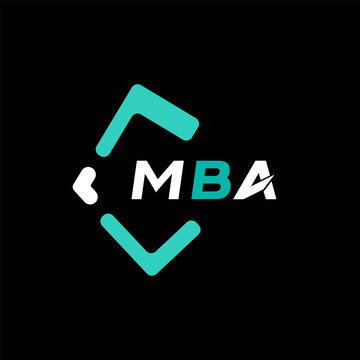 MBA creative minimalist letter logo. MBA unique vector initials alphabet letter logo design