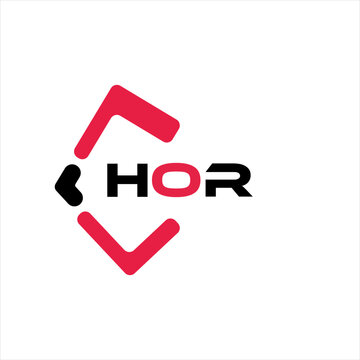 HOR creative minimalist letter logo. HOR unique vector initials alphabet letter logo design