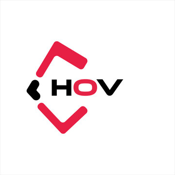HOV creative minimalist letter logo. HOV unique vector initials alphabet letter logo design