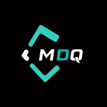 MDQ creative minimalist letter logo. MDQ unique vector initials alphabet letter logo design