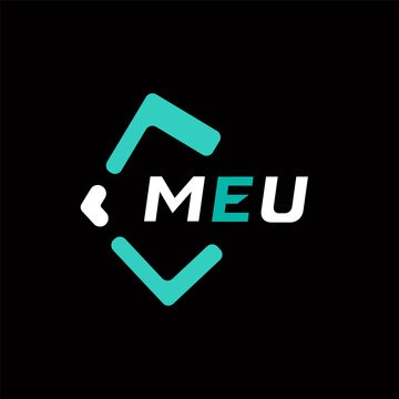 MEU creative minimalist letter logo. MEU unique vector initials alphabet letter logo design
