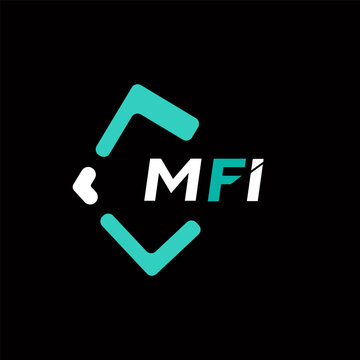 MFI creative minimalist letter logo. MFI unique vector initials alphabet letter logo design