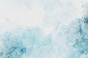 Wall Mural - light blue abstract watercolor background. hand drawn tender texture.