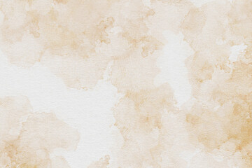 Wall Mural - Brown and beige abstract watercolor background. Hand drawn tender texture.