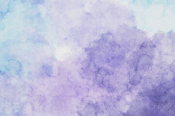 Wall Mural - Purple blue abstract watercolor background. Hand drawn tender texture.