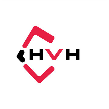 HVH creative minimalist letter logo. HVH unique vector initials alphabet letter logo design