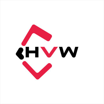 HVW creative minimalist letter logo. HVW unique vector initials alphabet letter logo design
