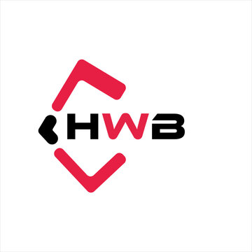 HWB creative minimalist letter logo. HWB unique vector initials alphabet letter logo design