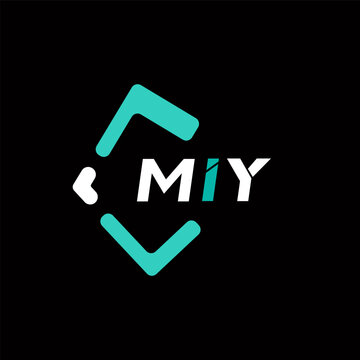 MIY creative minimalist letter logo. MIY unique vector initials alphabet letter logo design
