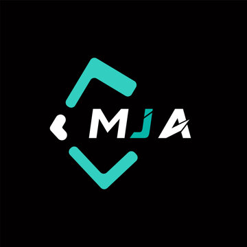 MJA creative minimalist letter logo. MJA unique vector initials alphabet letter logo design
