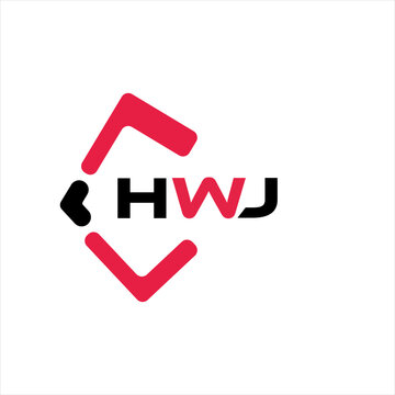 HWJ creative minimalist letter logo. HWJ unique vector initials alphabet letter logo design