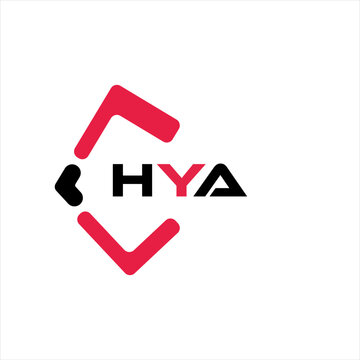 HYA creative minimalist letter logo. HYA unique vector initials alphabet letter logo design