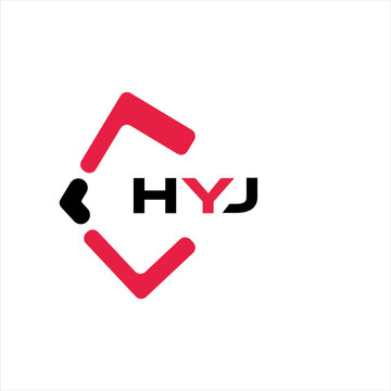HYJ creative minimalist letter logo. HYJ unique vector initials alphabet letter logo design