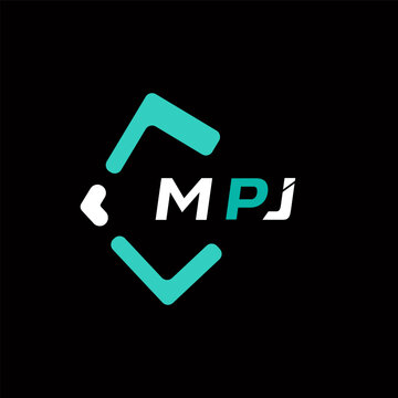MPJ creative minimalist letter logo. MPJ unique vector initials alphabet letter logo design