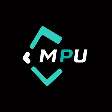 MPU creative minimalist letter logo. MPU unique vector initials alphabet letter logo design