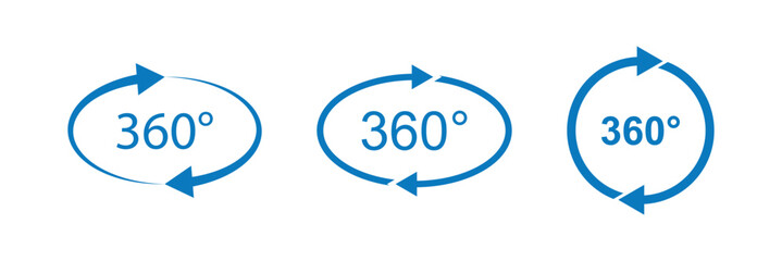 Poster - 360 Degree icon. 360 Icon. Vector illustration.