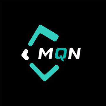 MQN creative minimalist letter logo. MQN unique vector initials alphabet letter logo design