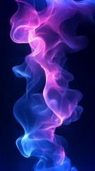 Poster - Electric blue and pink neon waves create a futuristic backdrop for diverse uses