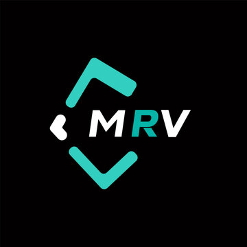 MRV creative minimalist letter logo. MRV unique vector initials alphabet letter logo design
