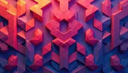 Wall Mural - abstract geometric shapes forming a repeating design , graphic, visual, modern