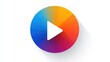 © Dace - Play button showing colorful entertainment and multimedia content streaming