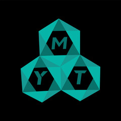 Aufkleber - MYT creative minimalist letter logo. MYT unique vector initials alphabet letter logo design