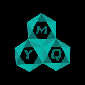 MYQ creative minimalist letter logo. MYQ unique vector initials alphabet letter logo design