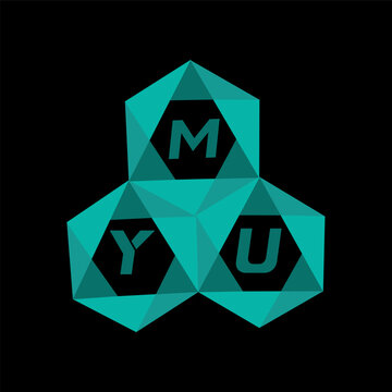 MYU creative minimalist letter logo. MYU unique vector initials alphabet letter logo design