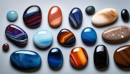 stones  on a white background