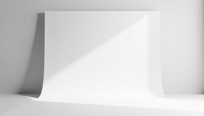 Wall Mural - Pure white studio backdrop, perfect for product display, isolated, marketing