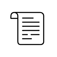 Poster - Paper Sheet with Lines in Minimalist Style on White Background  